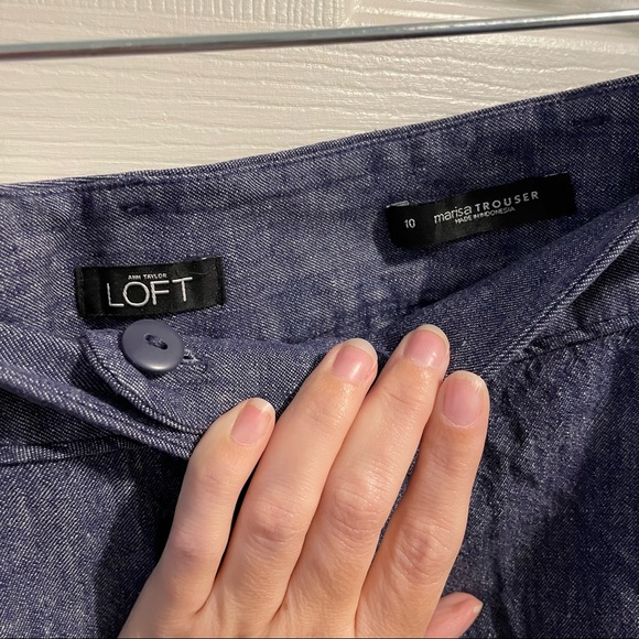 *DONATED* LOFT | Women’s Pants | Chambray | Wide Leg Trousers | Marisa - Picture 2 of 3